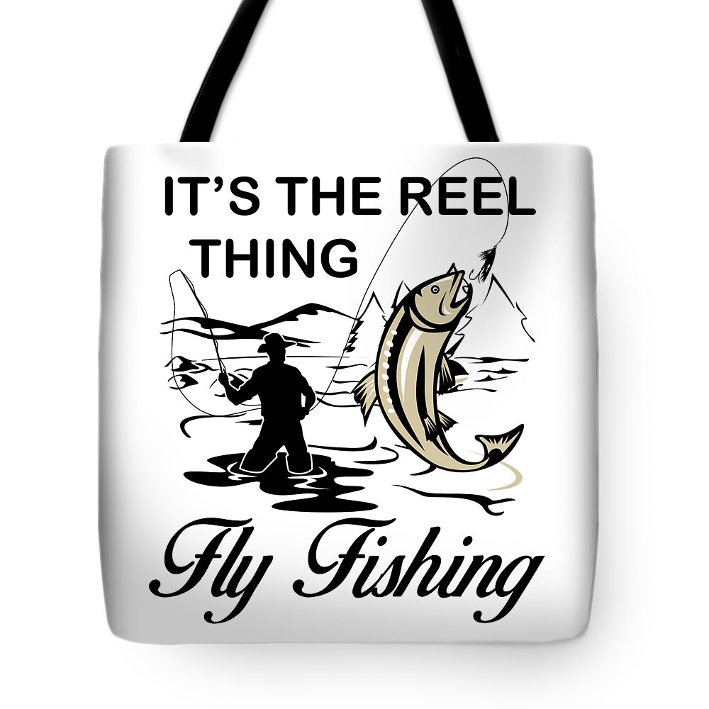 Its the reel thing fly fishing Tote Bag by Jacob Zelazny - Pixels