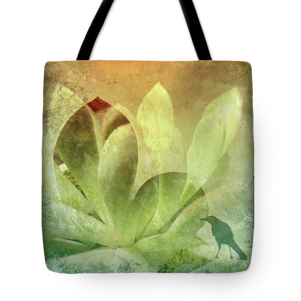 Nature Tote Bag featuring the photograph Jade Tree and Ghost Crow by Ann Tracy