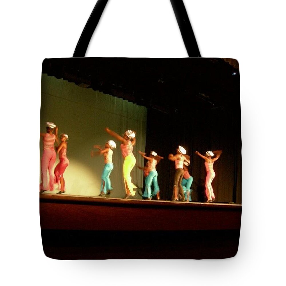 Dancers Tote Bag featuring the painting Jamboreee5 by Trevor A Smith