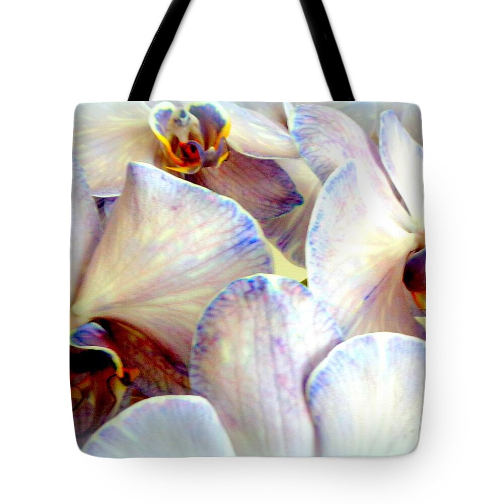 Orchids Beautiful 22 Tote Bag featuring the photograph Jane's Orchids Beautiful by VIVA Anderson