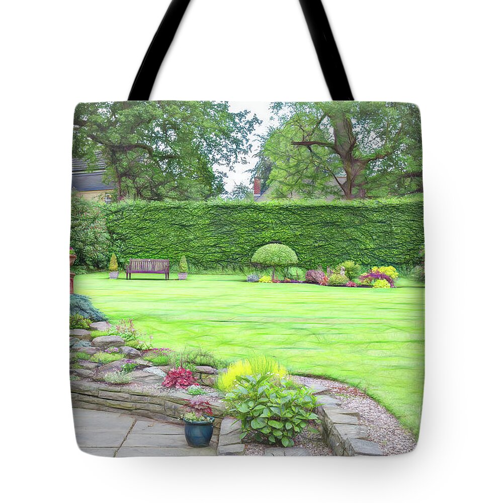 Garden Tote Bag featuring the photograph Janet's Garden 4 by Elaine Teague