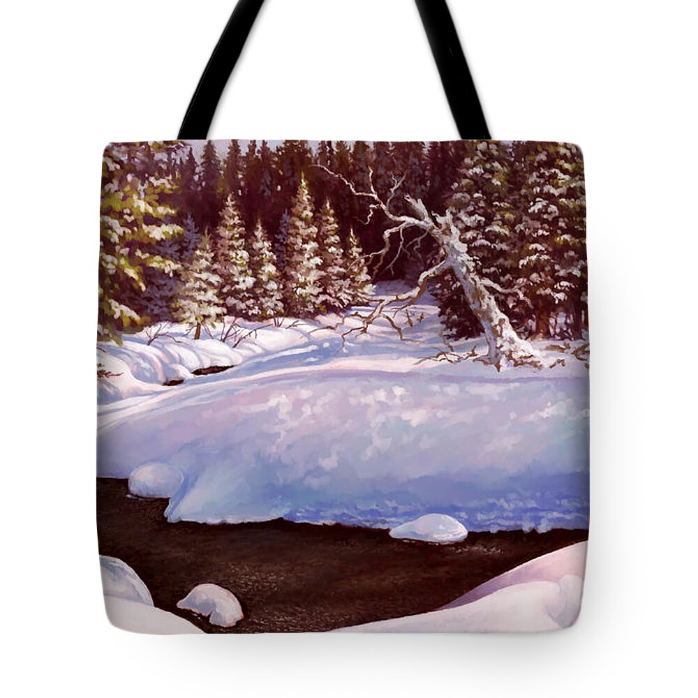 January Tote Bag featuring the painting January by Hans Neuhart