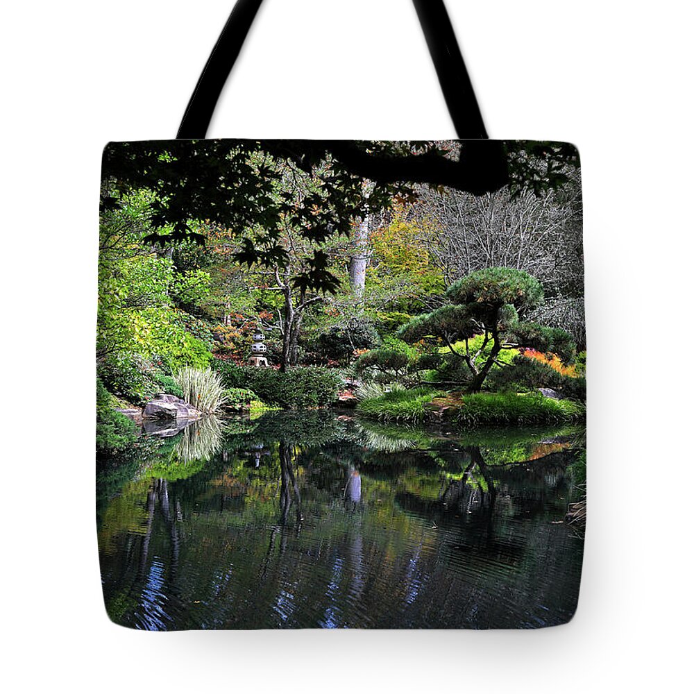 Japanese Gardens Tote Bag featuring the photograph Japanese Gardens 13 by Richard Krebs