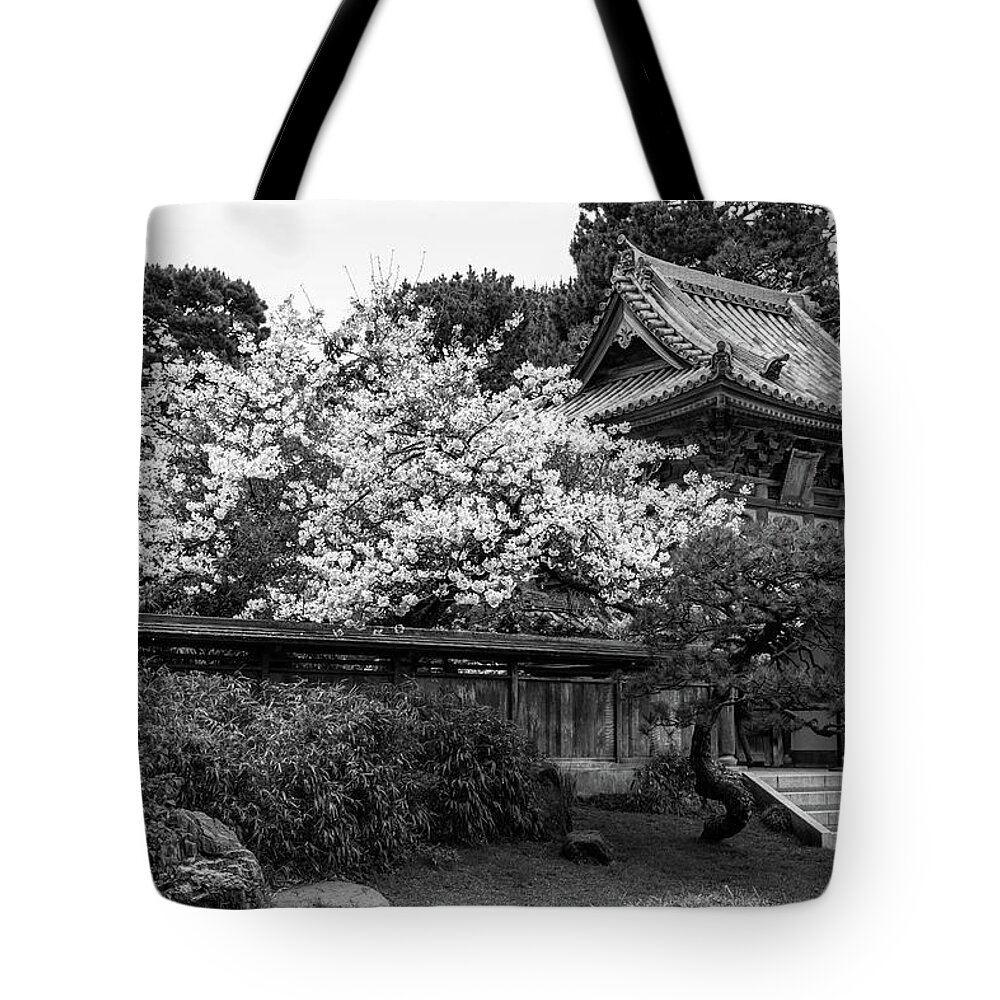 Architecture Tote Bag featuring the photograph Japanese Monochrome by Stewart Helberg