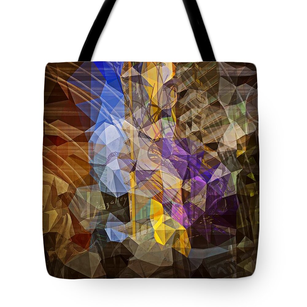 Jazz Tote Bag featuring the photograph Jazz Alley Abstract by Jerry Abbott