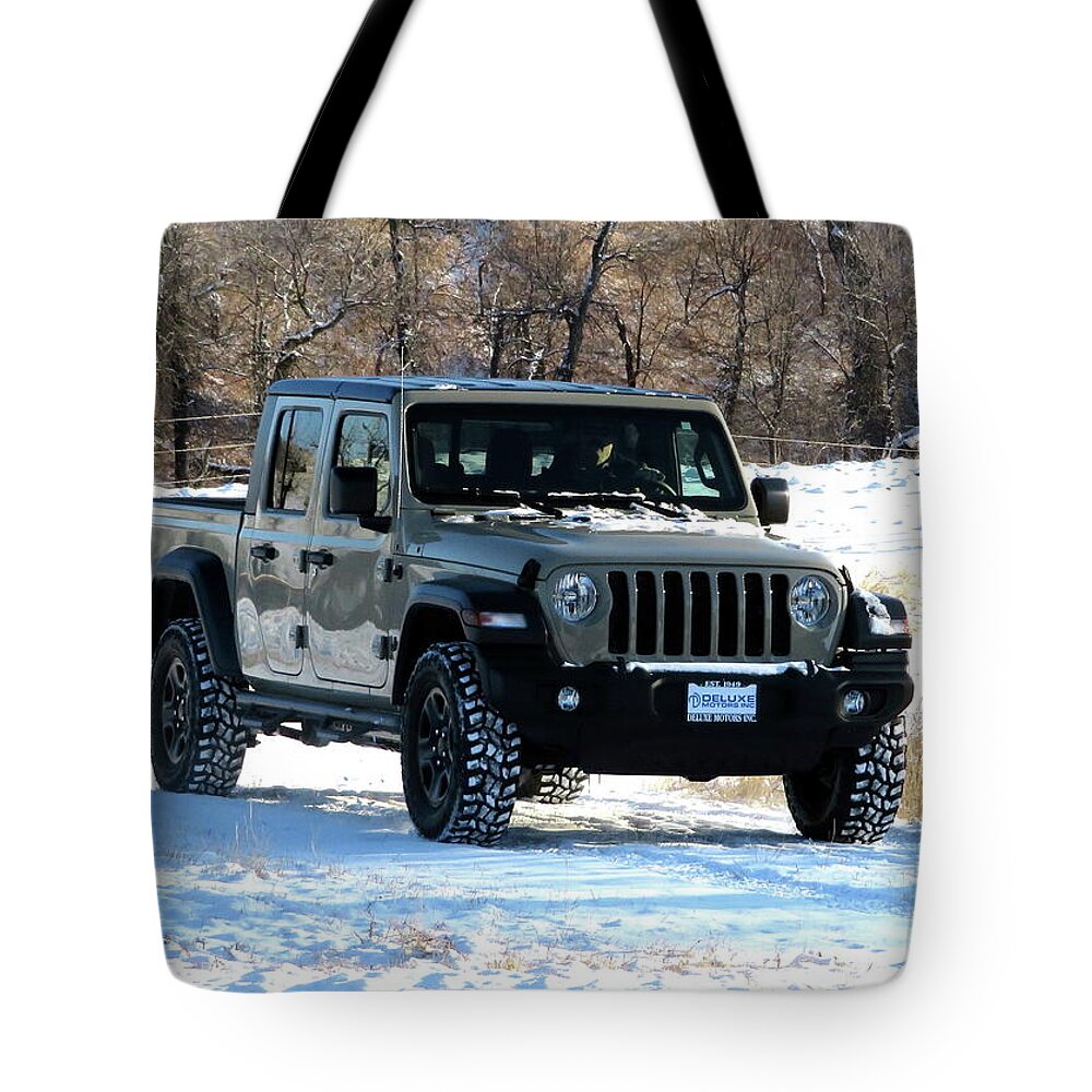 Jeep Gladiator Tote Bag featuring the photograph Jeep Gladiator by Katie Keenan