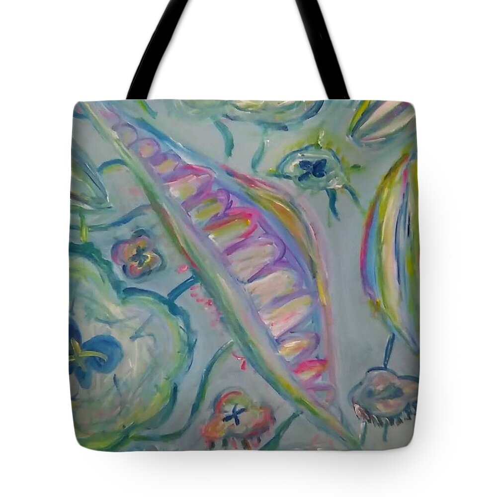 Ocean Tote Bag featuring the painting Jellyfish Garden by Andrew Blitman