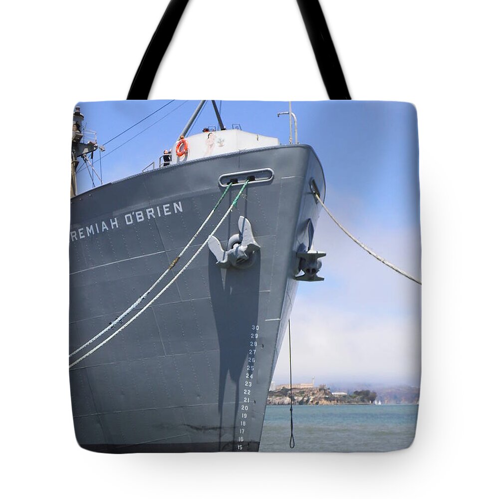 Ship Tote Bag featuring the photograph Jeremiah O' Brien by Heather E Harman