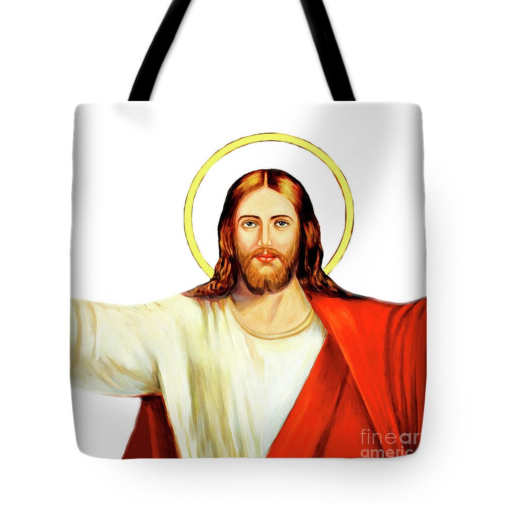Jesus Tote Bag featuring the photograph Jesus Arms by Munir Alawi