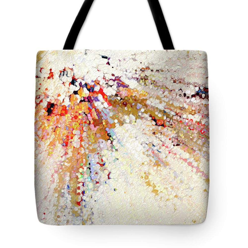 Red Tote Bag featuring the painting John 16 22. Learn To Live In Joy. Bible Verse Inspirational Wall Art by Mark Lawrence