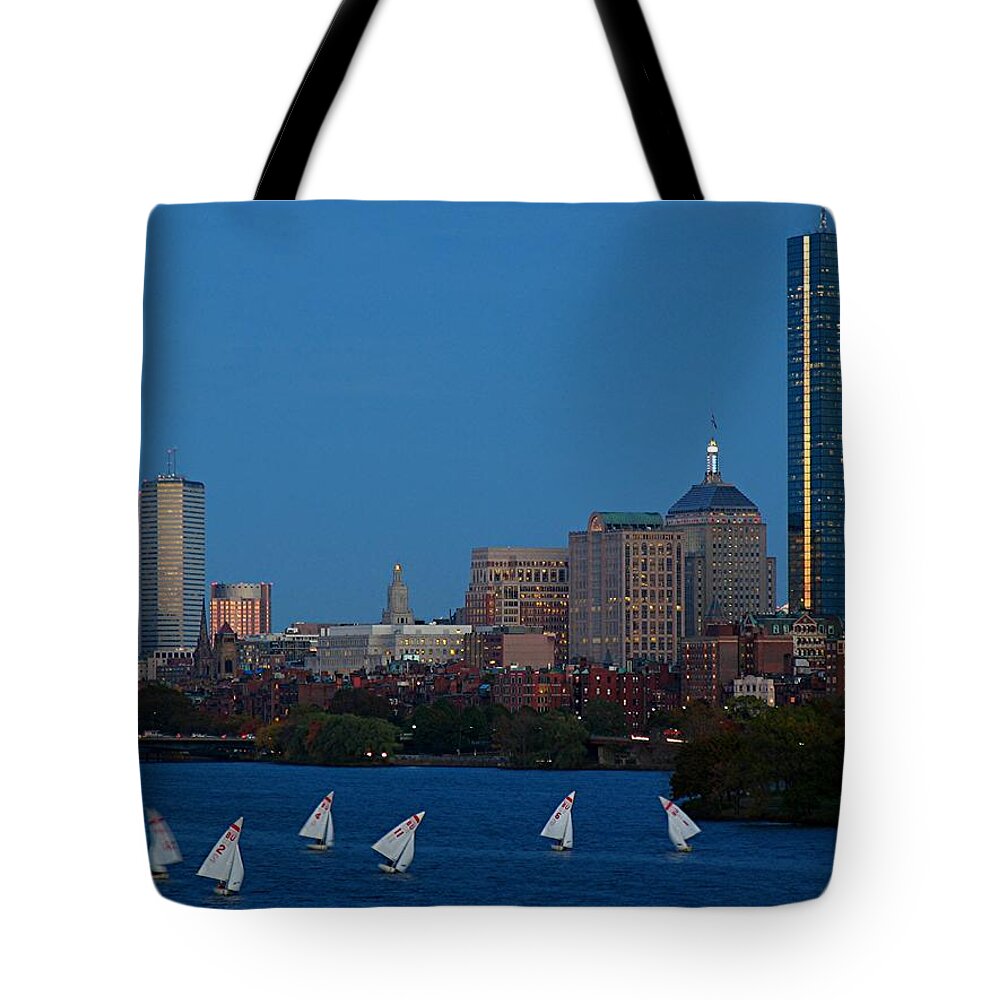 Boston Tote Bag featuring the photograph John Hancock Building by Juergen Roth
