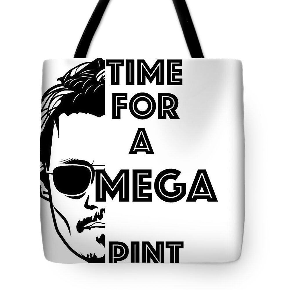Johnny Depp Mega Pint Products Tshirt Coffee Mug Pillow Case Tote Bag featuring the digital art JohnnyDepp MegaPint by Kasey Jones