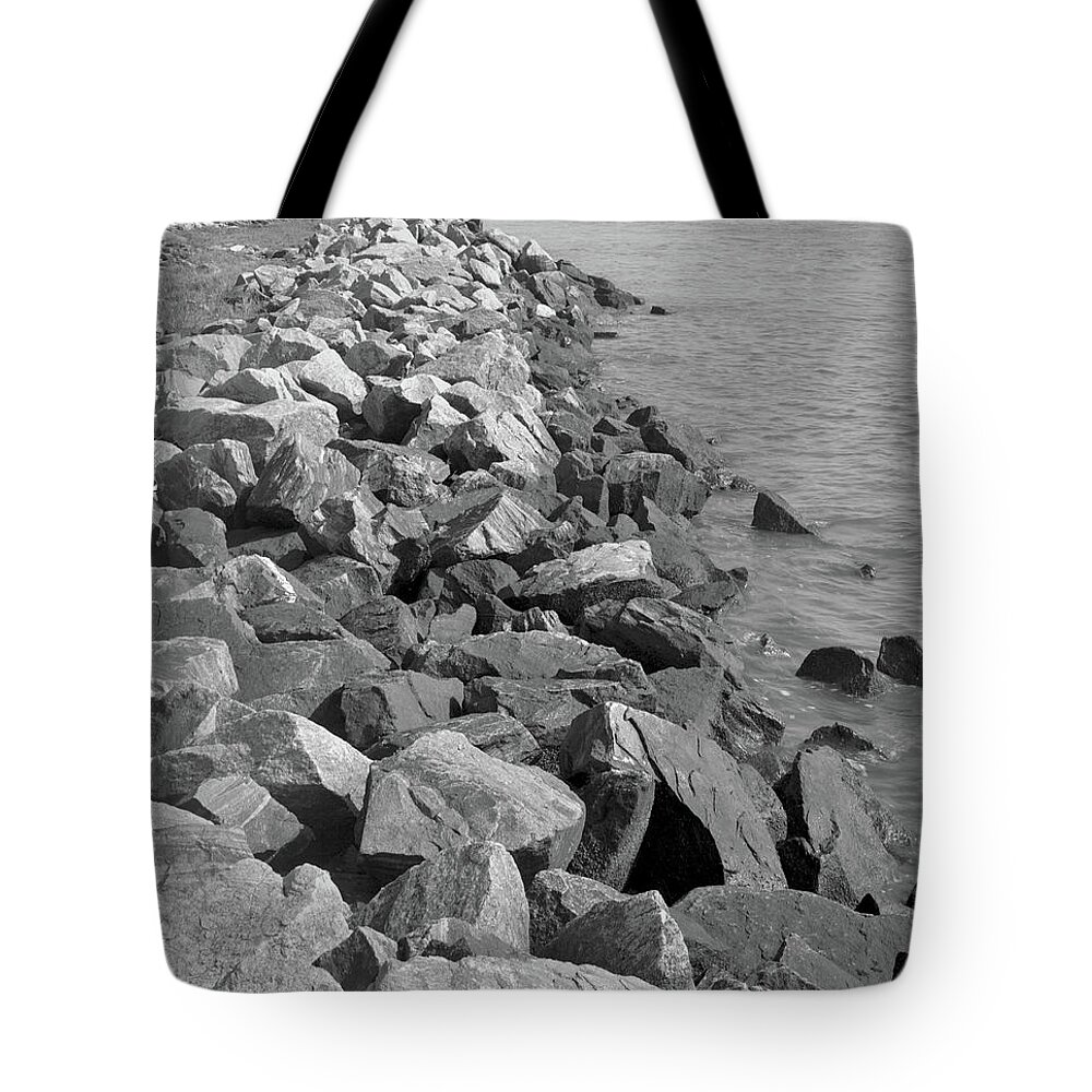 Rocks Tote Bag featuring the photograph Johnson Rocks, Gould's Inlet, 1986 by John Simmons