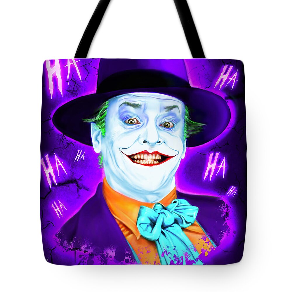 Joker Jack Nicholson Tote Bag by Vinny John Usuriello - Pixels
