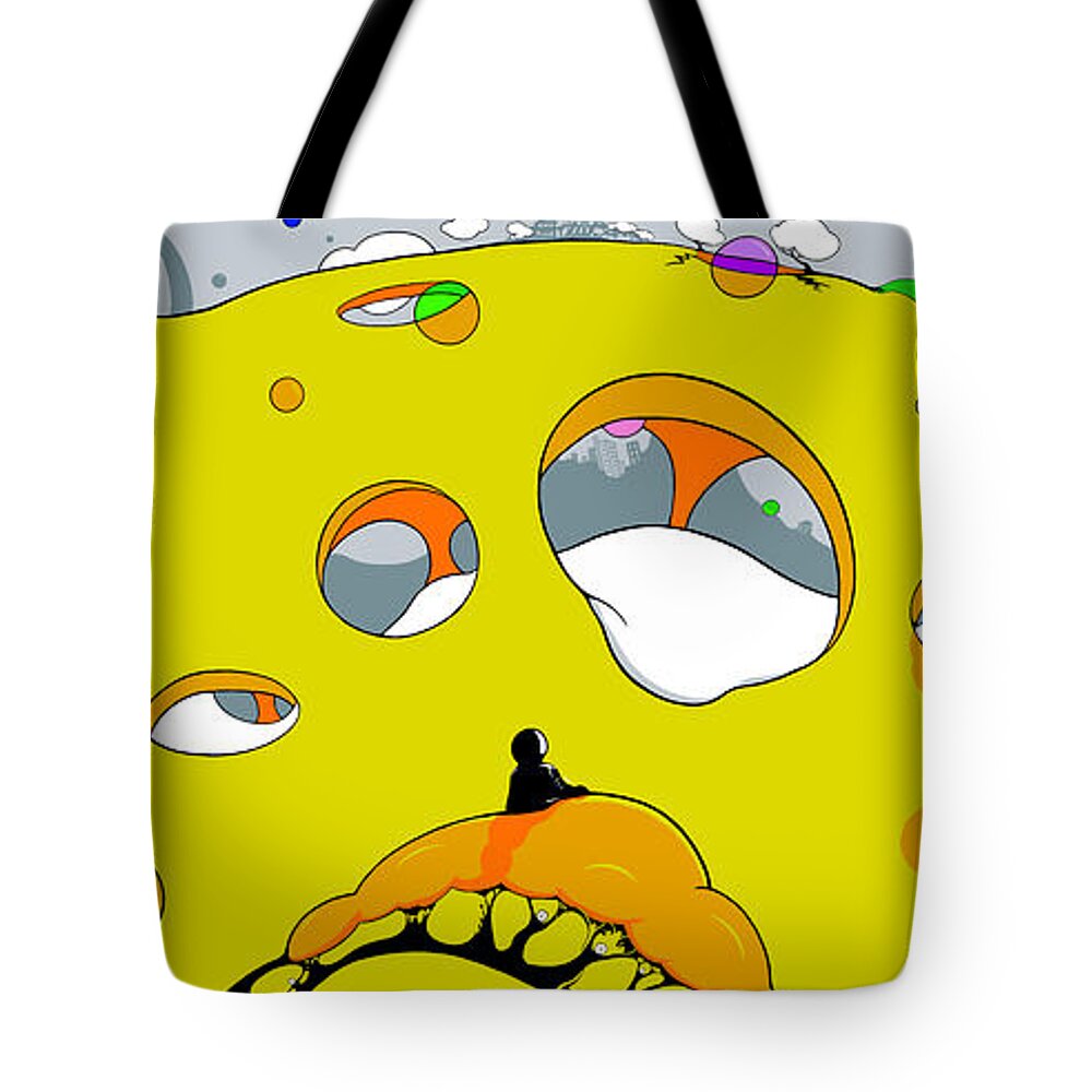 Space Tote Bag featuring the digital art Jonah Hill by Craig Tilley