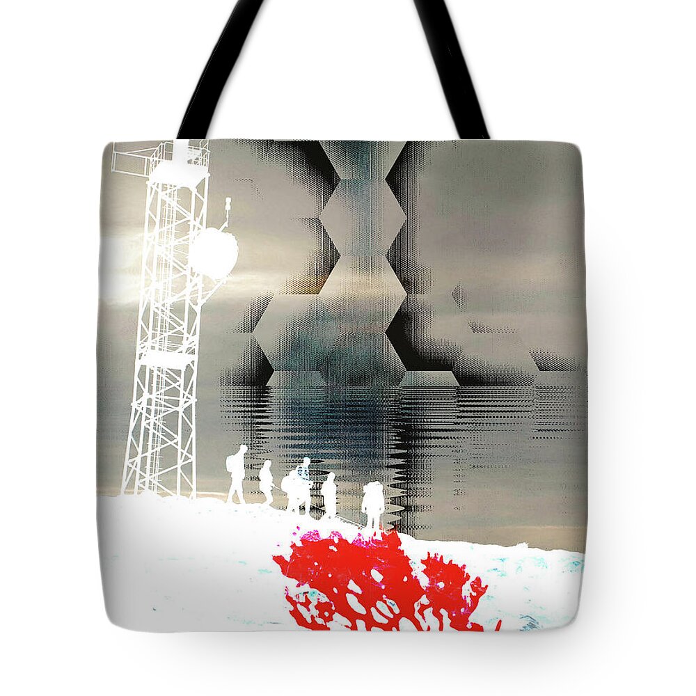 Art Tote Bag featuring the digital art Journey to Inner Earth by Alexandra Vusir