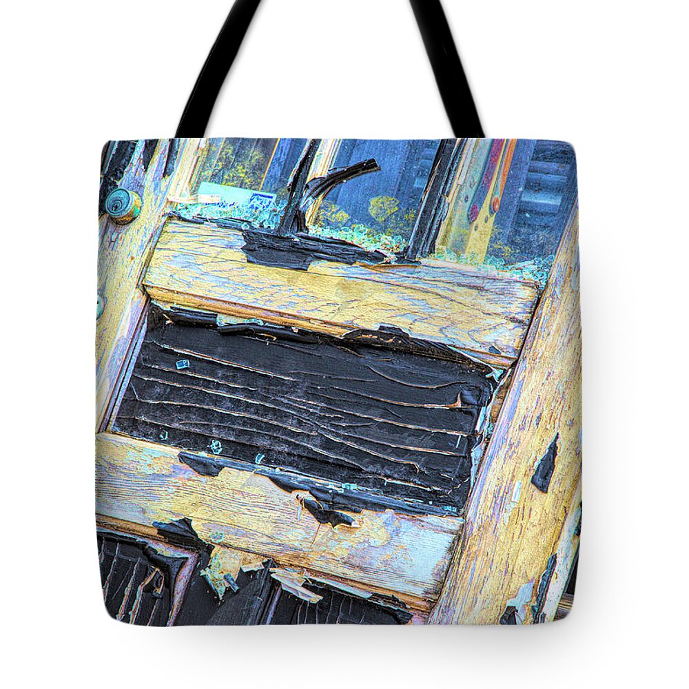 Old Door Tote Bag featuring the digital art Journey Two by Steve Ladner