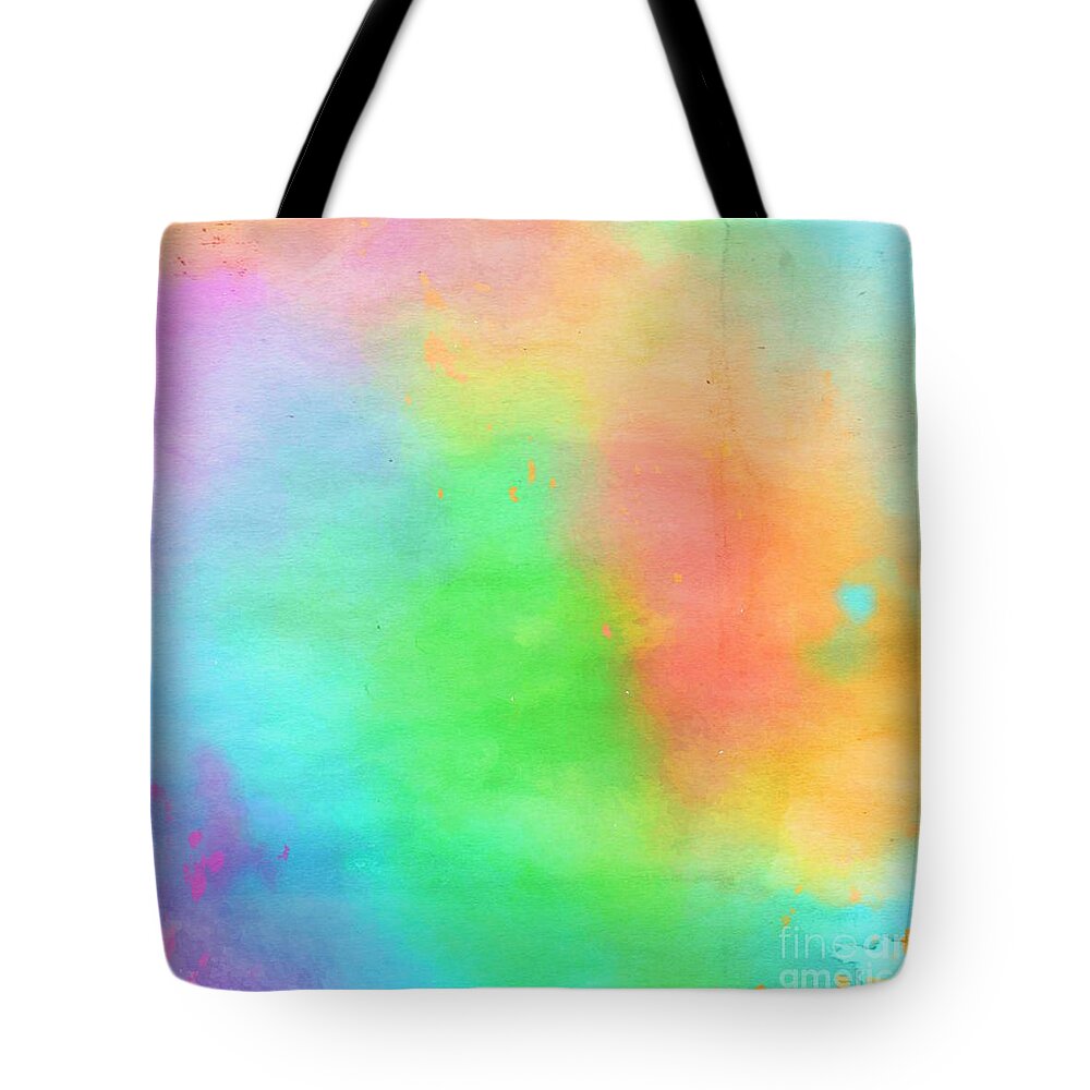 Colorful Tote Bag featuring the digital art Julia - Artistic Colorful Abstract Carnival Splatter Watercolor Digital Art by Sambel Pedes