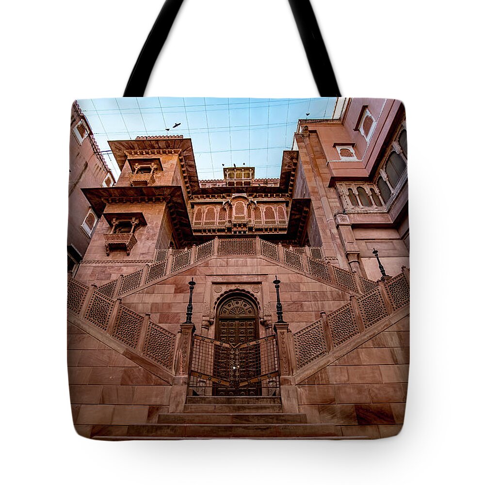 Stone Tote Bag featuring the photograph Junagarh fort from Bikaner, Rajasthan by Lie Yim
