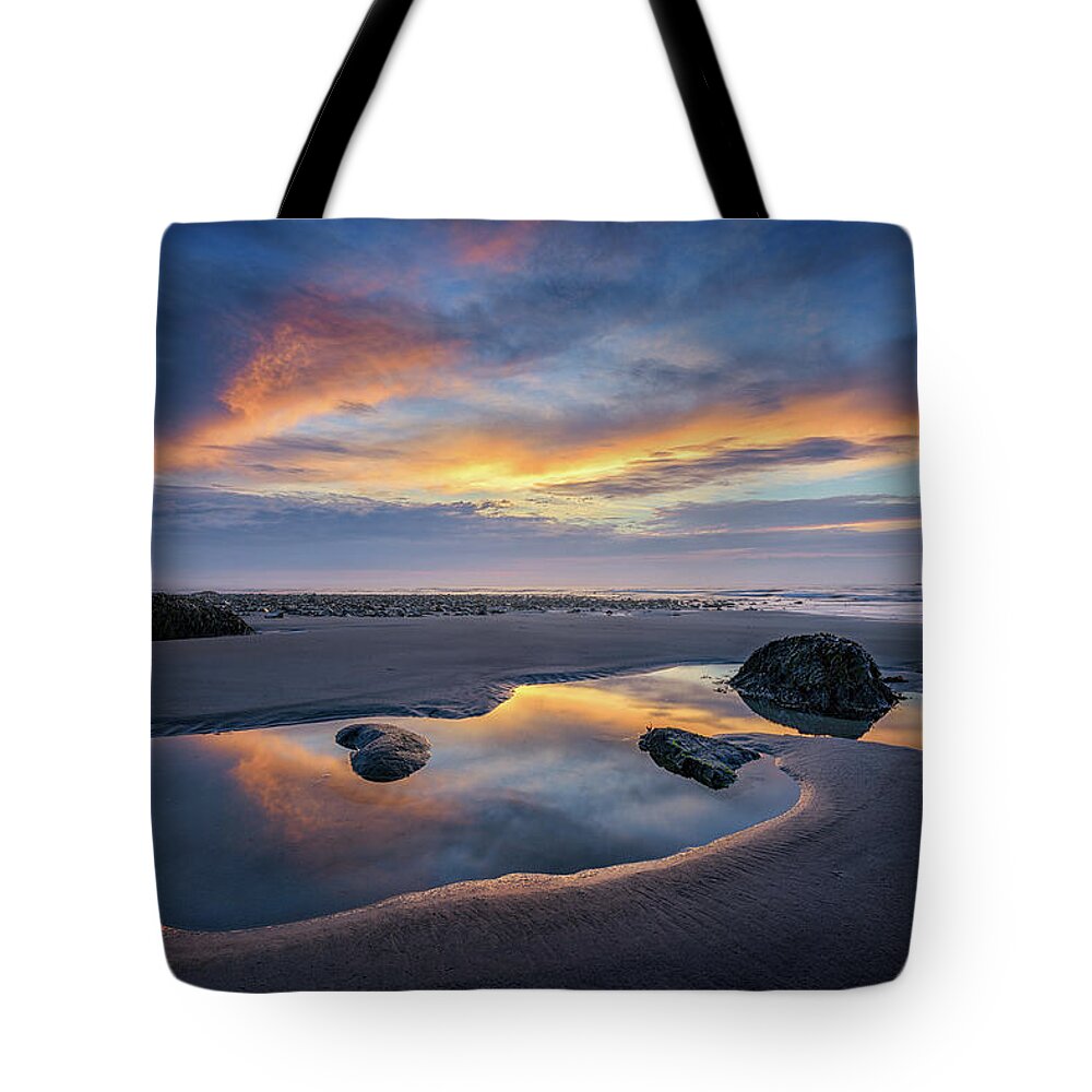 Wells Beach Tote Bag featuring the photograph June Sunrise in Wells by Kristen Wilkinson