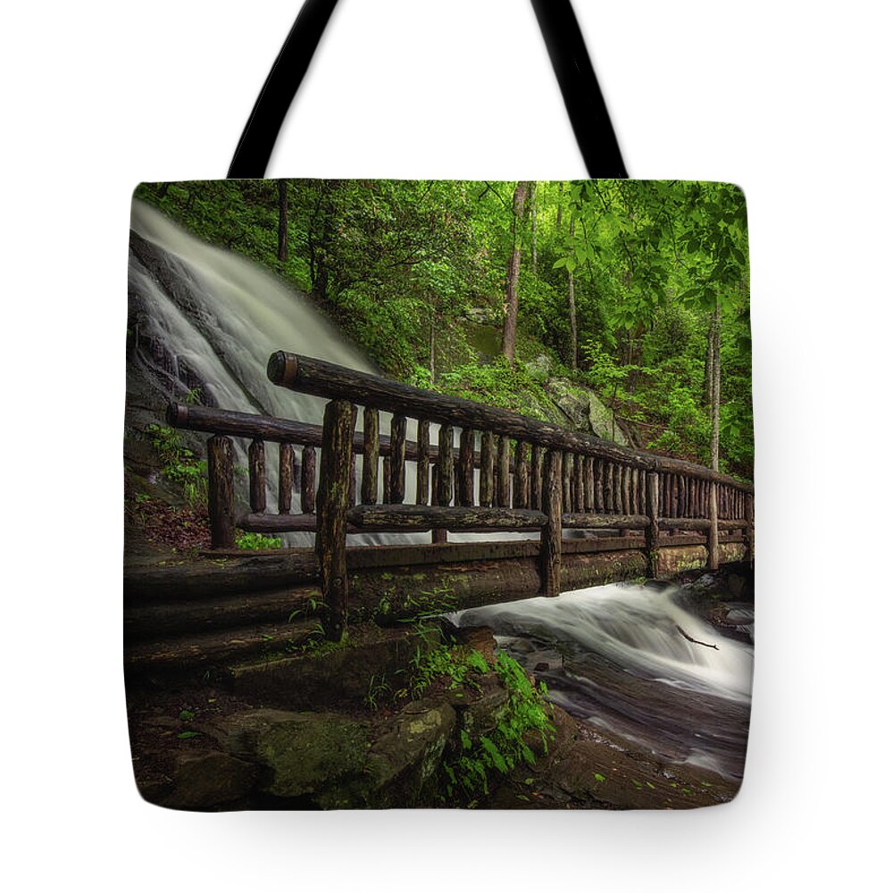 Juney Whank Falls Tote Bag featuring the photograph Juney Whank Falls in Summer by Robert J Wagner