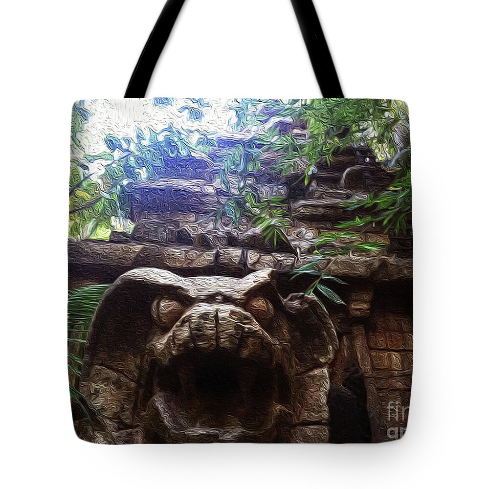 Jungle Tote Bag featuring the painting Jungle by Hank Gray