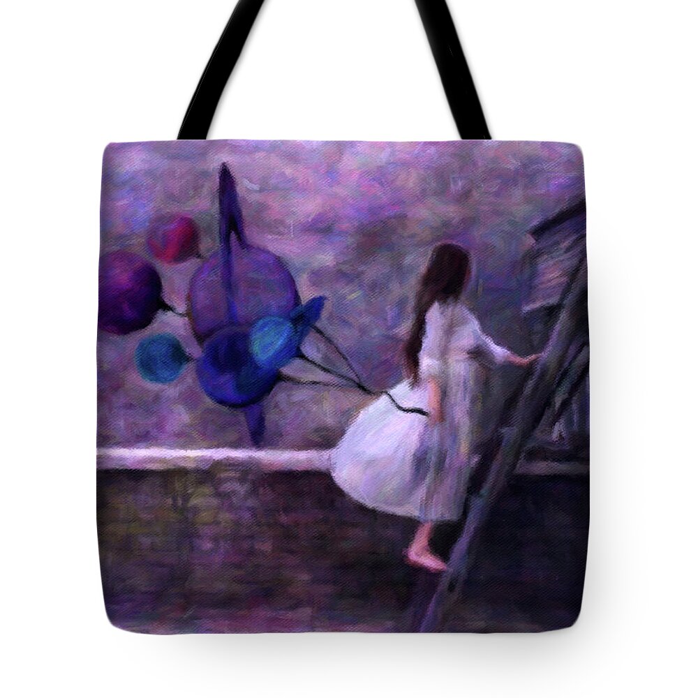 Jupiter's Daughter Tote Bag featuring the digital art Jupiter's Daughter by Susan Maxwell Schmidt