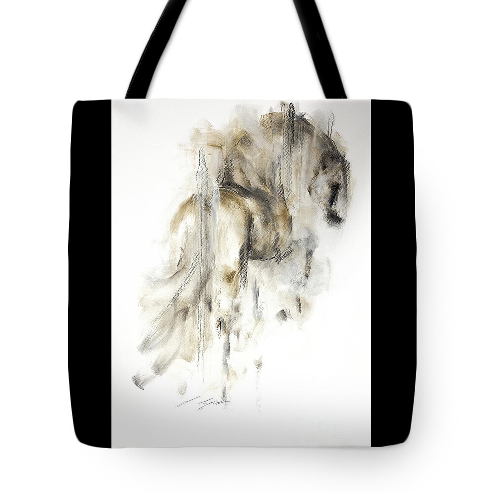Horse Painting Tote Bag featuring the painting Just a Dream by Janette Lockett