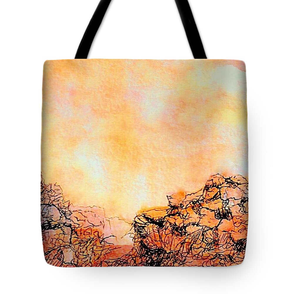 Viva Tote Bag featuring the painting Just A Sketch by VIVA Anderson
