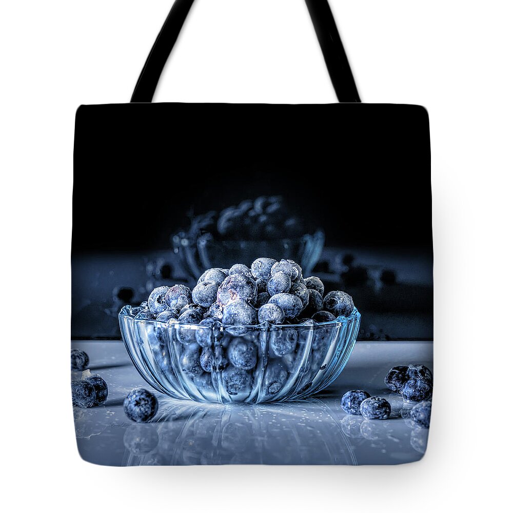 Just Blueberries Tote Bag featuring the photograph Just Blueberries by Sharon Popek