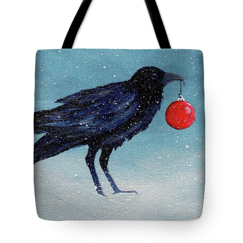 Christmas Tote Bag featuring the painting Just Having a Ball by Cindy Johnston