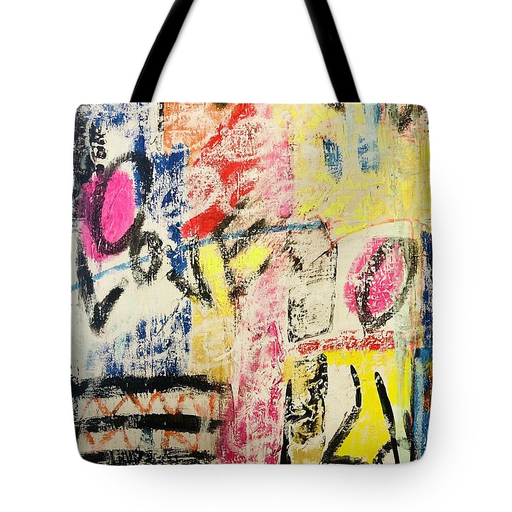 Abstract Tote Bag featuring the painting Just Love by Jayime Jean