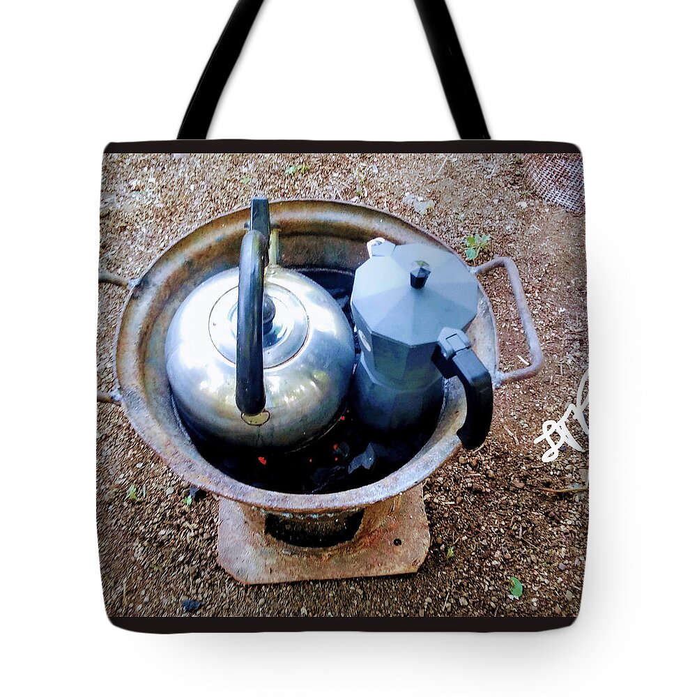 Coffee Tote Bag featuring the photograph Just the two of Us by Esoteric Gardens KN