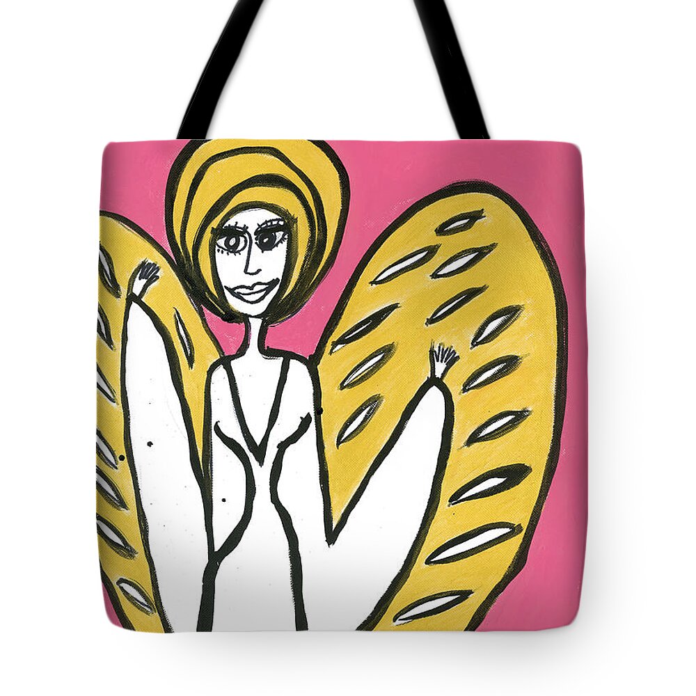 Angel Tote Bag featuring the painting Kailatrea Angel by Victoria Mary Clarke