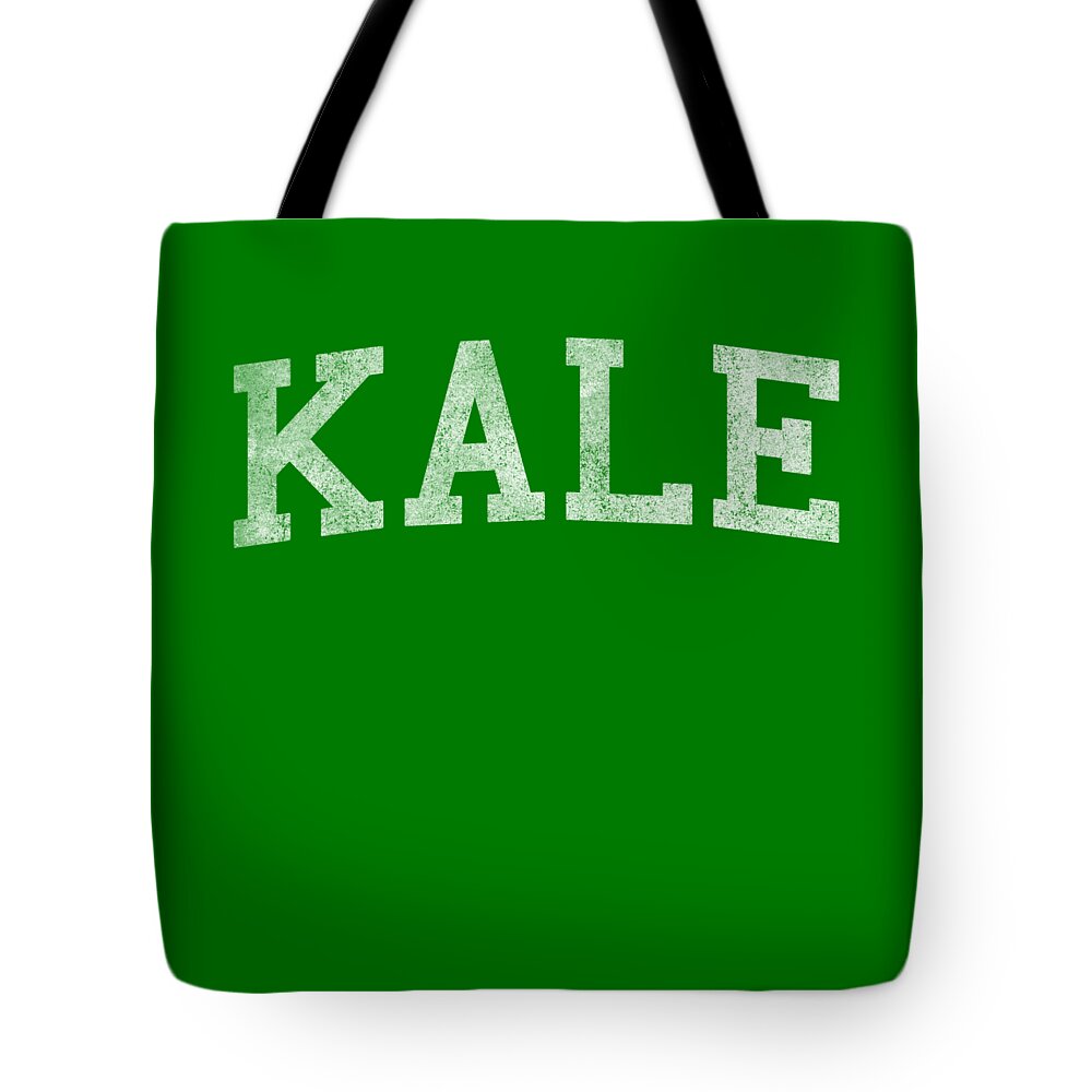 Cool Tote Bag featuring the digital art Kale University Vegan Vegetarian by Flippin Sweet Gear