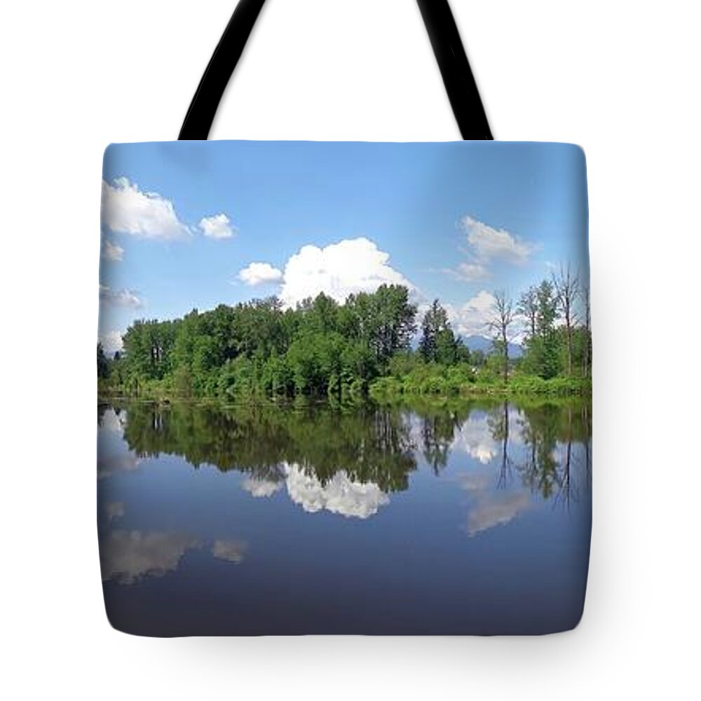 Kanaka Creek Tote Bag featuring the photograph Kanaka Creek Rising - Maple Ridge, British Columbia by Ian McAdie