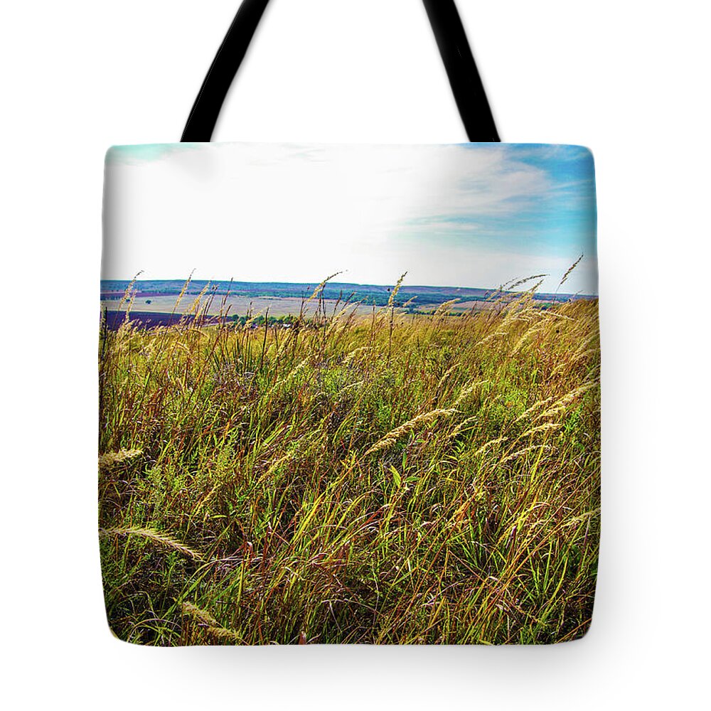 Wheat Tote Bag featuring the photograph Kansas Wheat Field by Jim Mathis