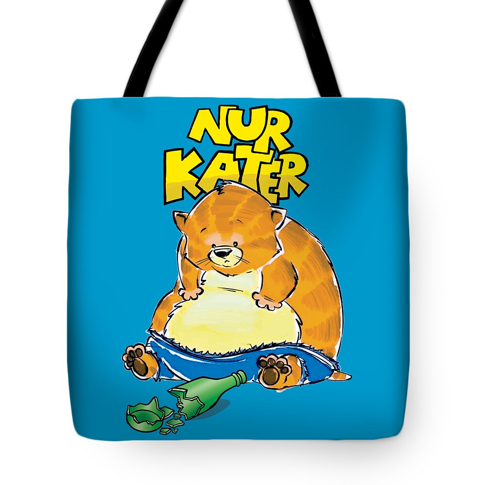 Kater Tote Bag featuring the digital art Nur Kater by Yavor Mihaylov