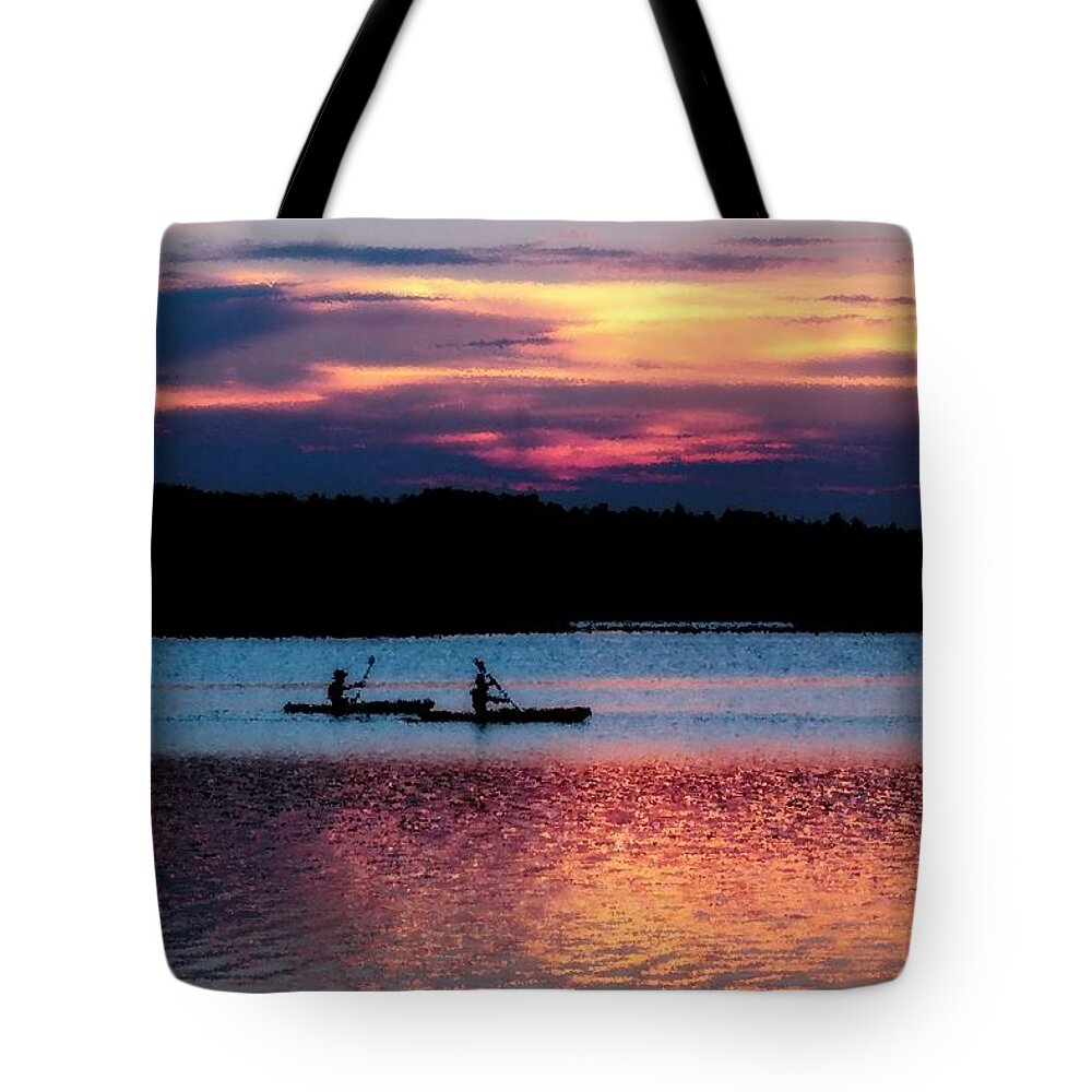 Kayak Tote Bag featuring the photograph Kayak Serenity by Mary Walchuck