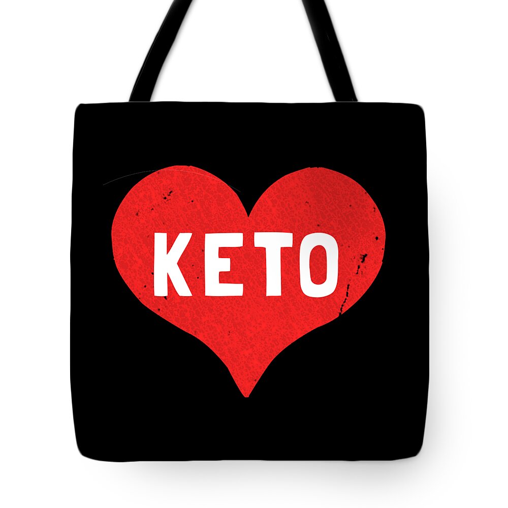 Funny Tote Bag featuring the digital art Keto Is Love by Flippin Sweet Gear
