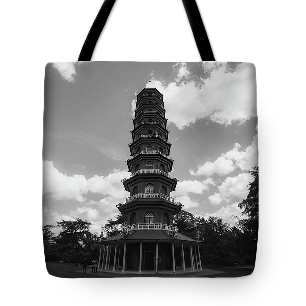 Pagoda Tote Bag featuring the photograph Kew's Pagoda by Andrew Lalchan
