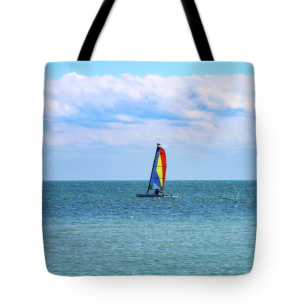 Sailboat Tote Bag featuring the photograph Key West Freedom by Bonnie Follett