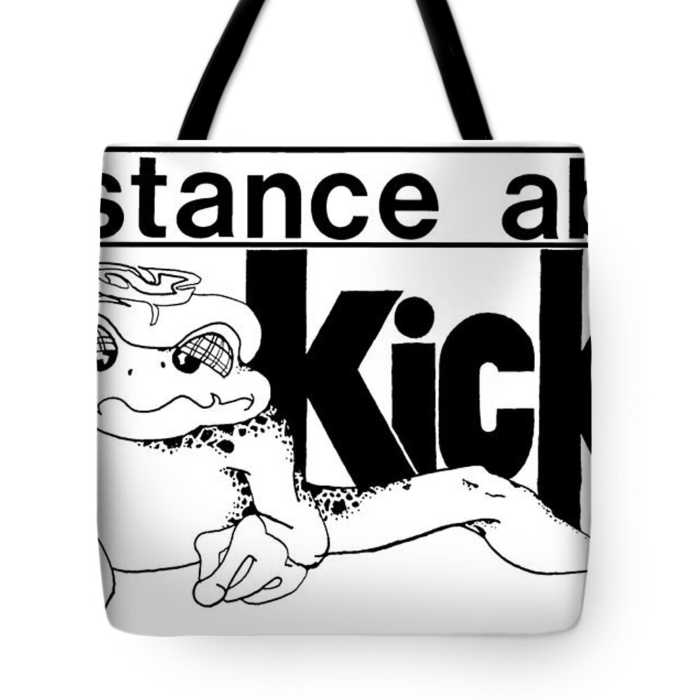 Drugs Tote Bag featuring the drawing Kick It by Merana Cadorette