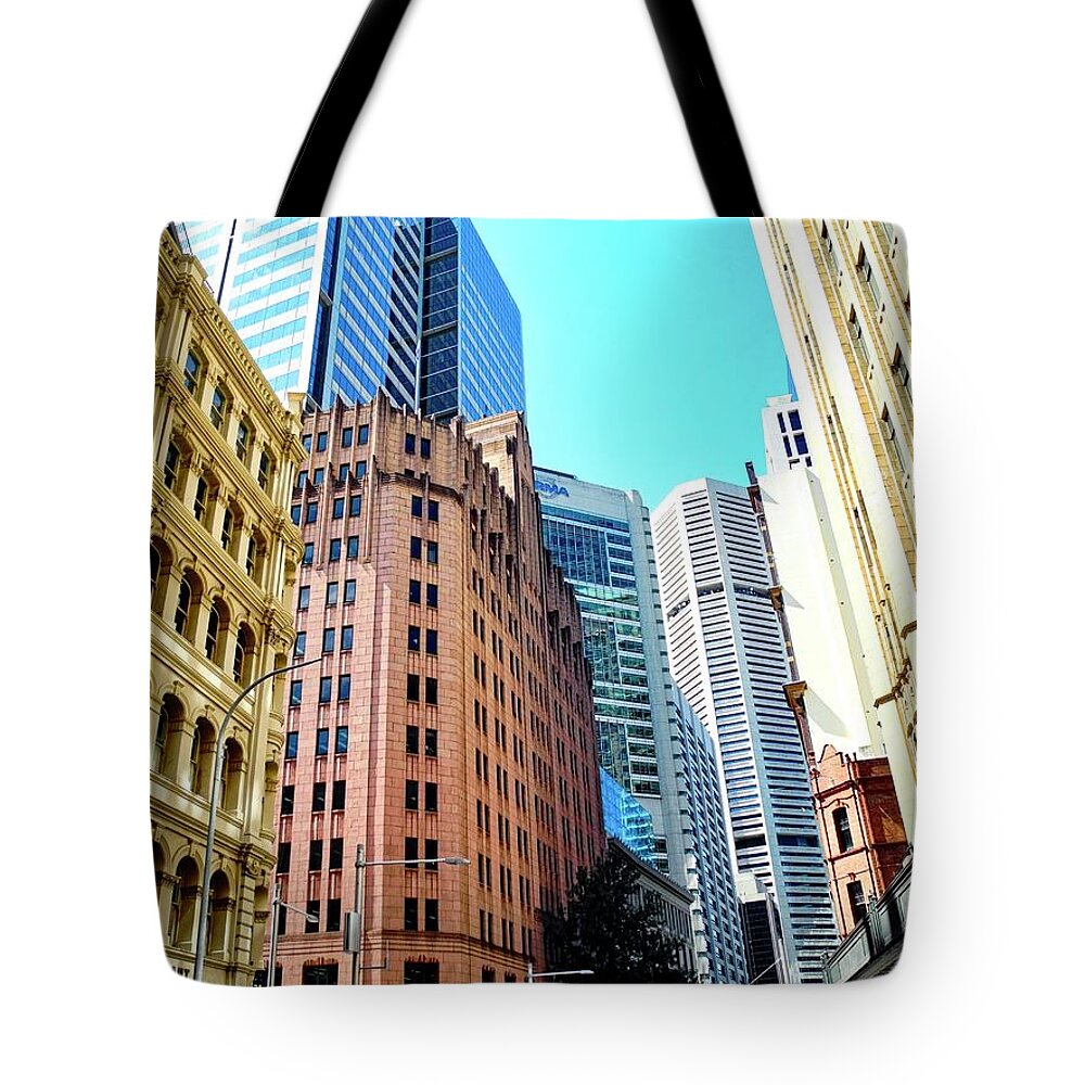 King Street Buildings Tote Bag featuring the photograph King Street Buildings in Sydney by Kirsten Giving