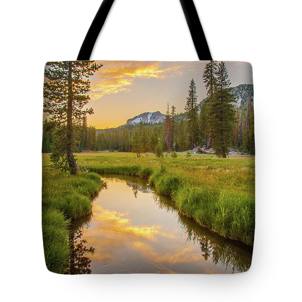 Lassen National Park Tote Bag featuring the photograph Kings Creek Sunset by Mike Lee
