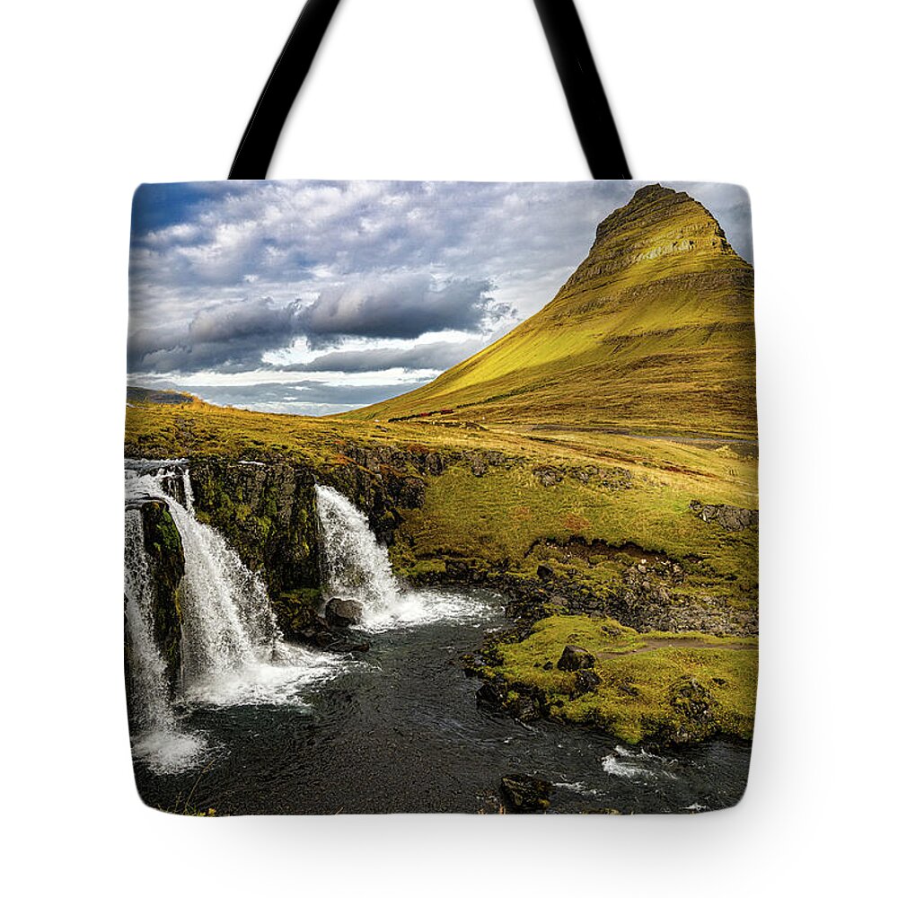 Kirkjufell Tote Bag featuring the photograph Kirkjufell Mountain by Chris Lord