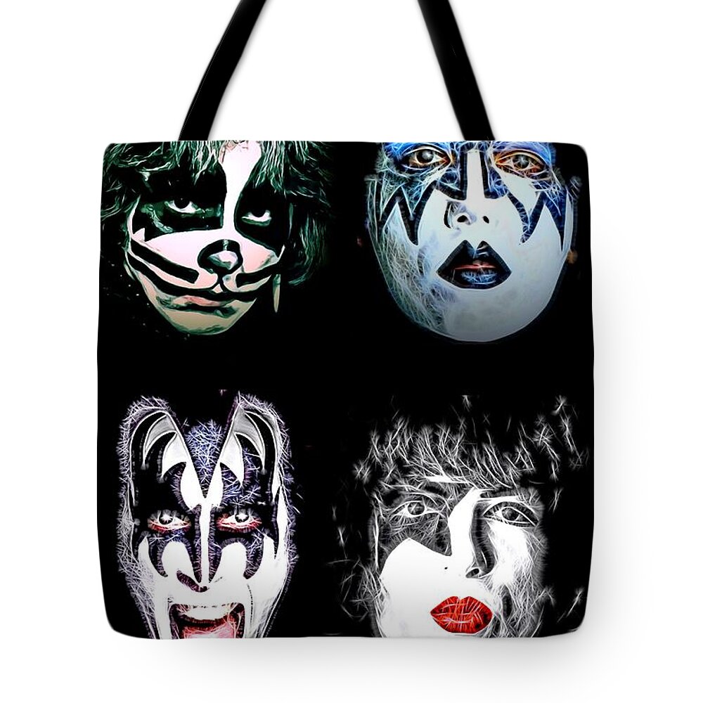 Kiss Tote Bag featuring the digital art KISS Nation by Fred Larucci