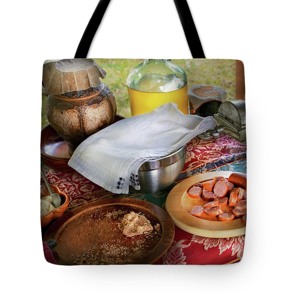 Chef Tote Bag featuring the photograph Kitchen - Norwegian picnic by Mike Savad