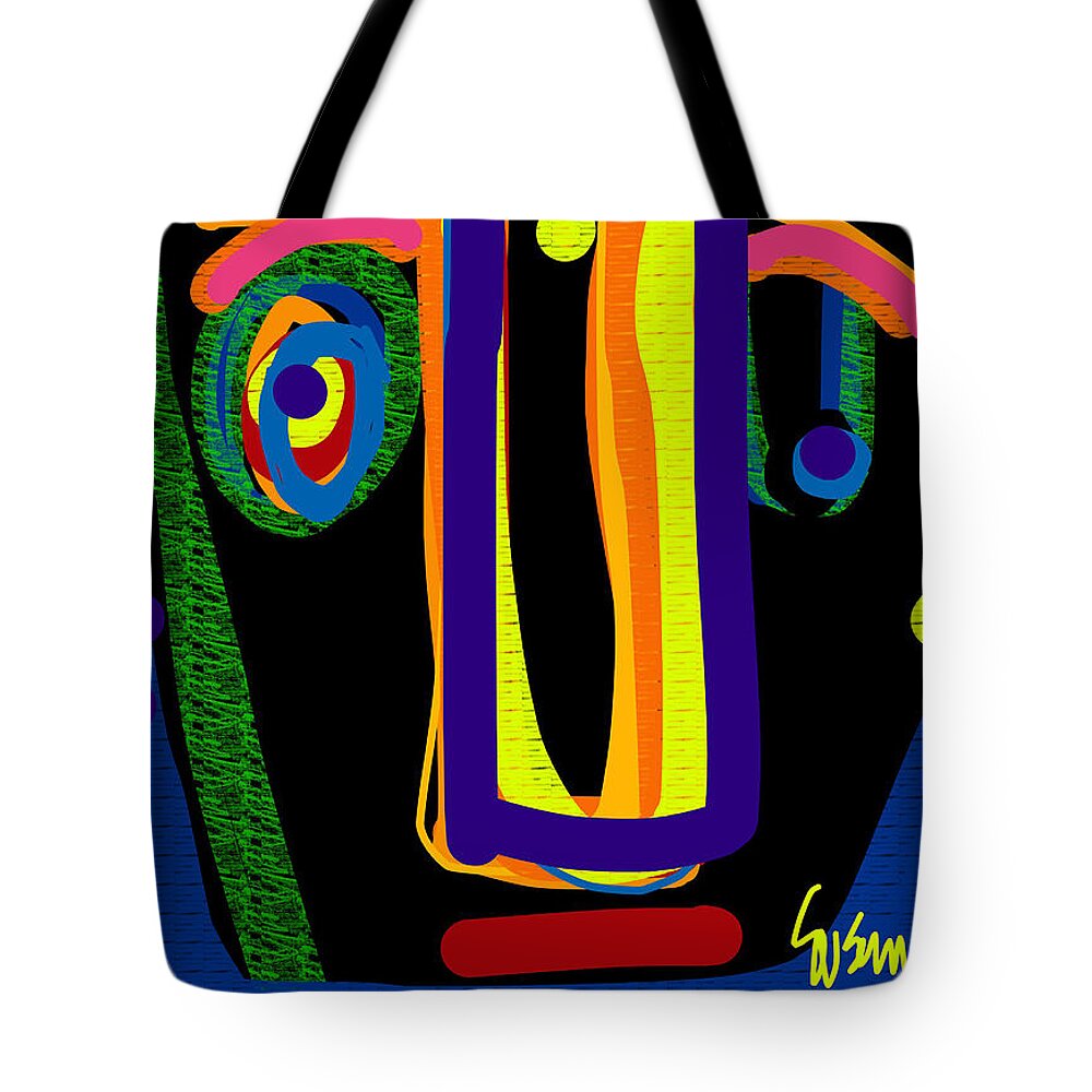 Knarley Man Tote Bag featuring the digital art Knarley Man created in Memoriam to Hal Sanke by Susan Fielder
