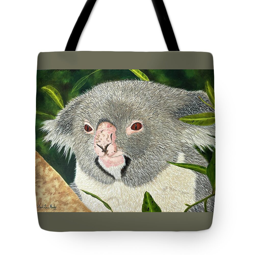 Koala Tote Bag featuring the painting Koala by April Moseley